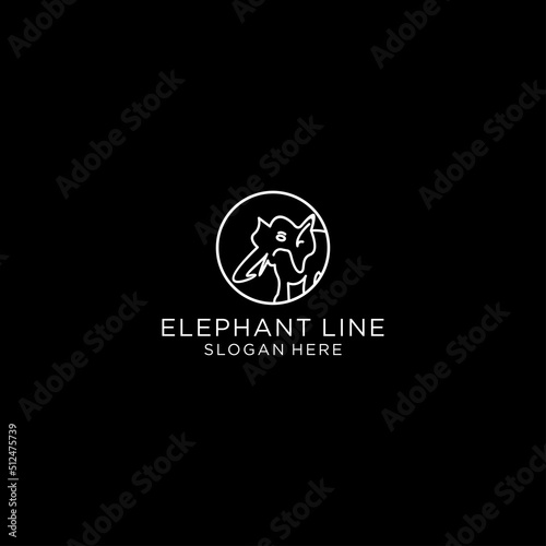 Elephan logo design icon template
