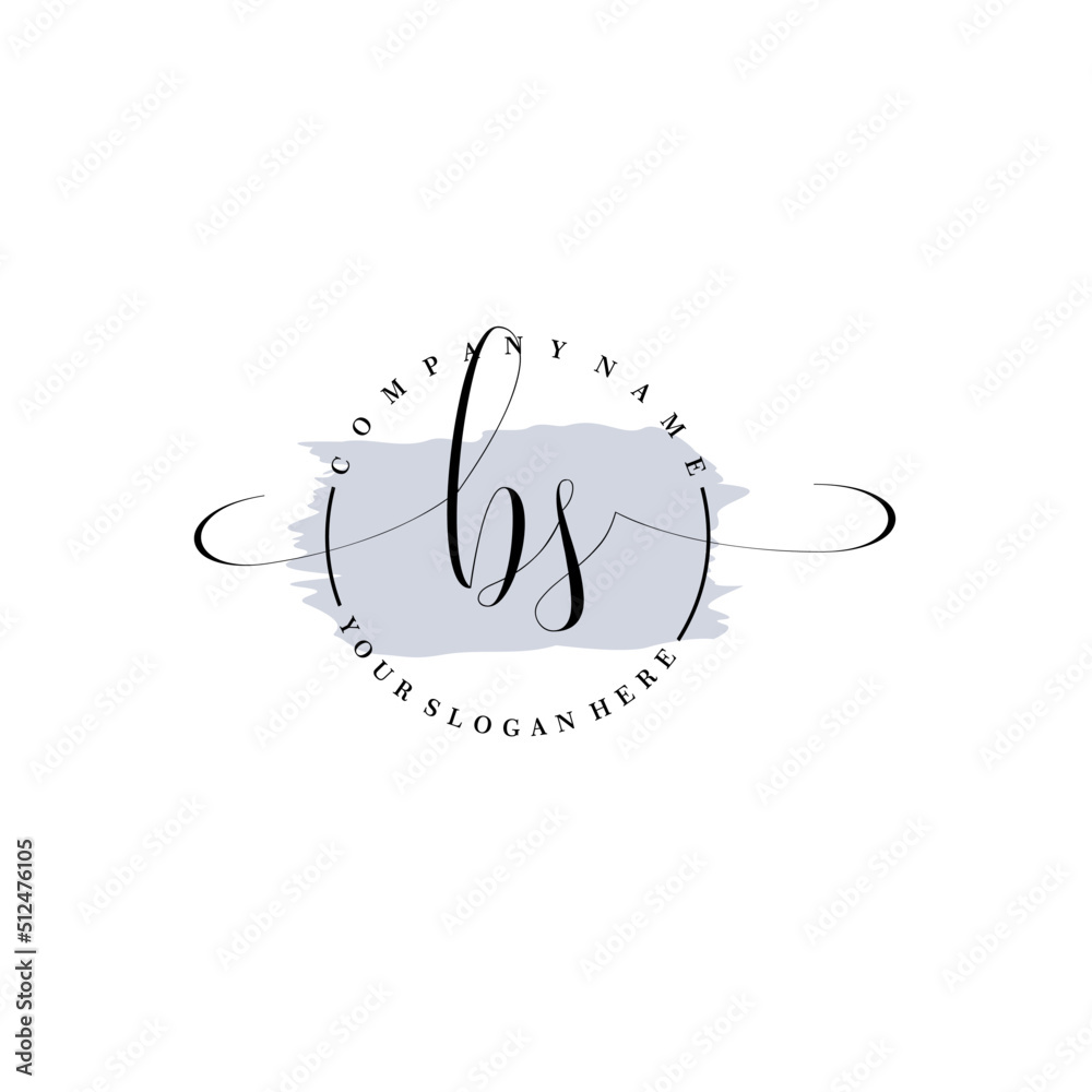 BS Initial handwriting logo vector. Hand lettering for designs. BS Initial handwriting logo vector. Hand lettering for designs.
