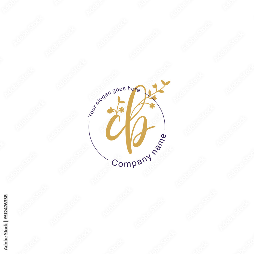 Initial letter CB beauty handwriting logo vector Initial letter CB beauty handwriting logo vector