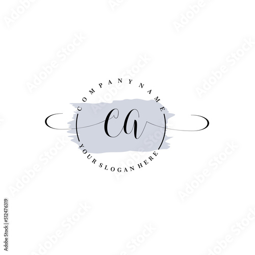 CA Initial handwriting logo vector. Hand lettering for designs.