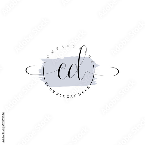 CD Initial handwriting logo vector. Hand lettering for designs.