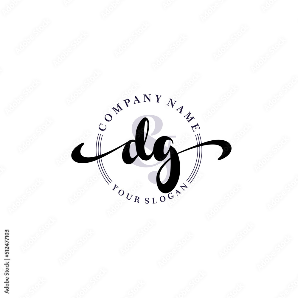 DG Initial handwriting logo vector. Hand lettering for designs. DG Initial handwriting logo vector. Hand lettering for designs.