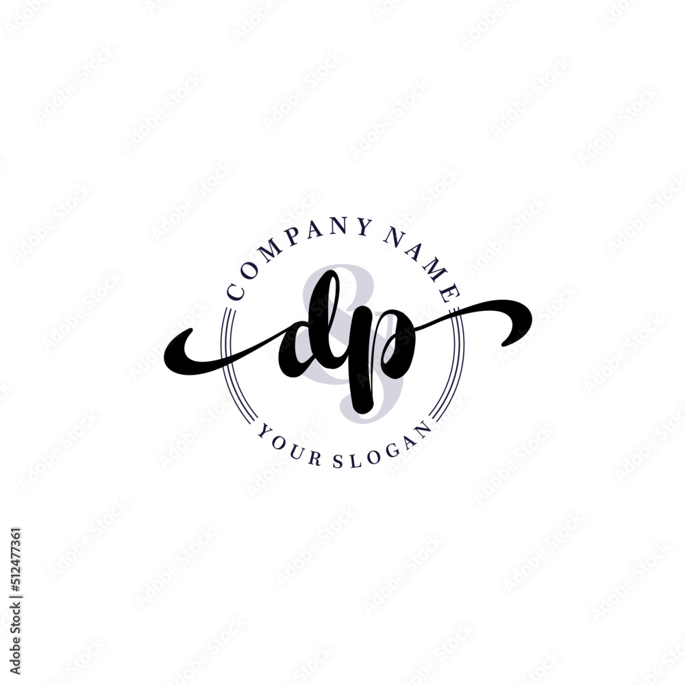 DP Initial handwriting logo vector. Hand lettering for designs. DP Initial handwriting logo vector. Hand lettering for designs.