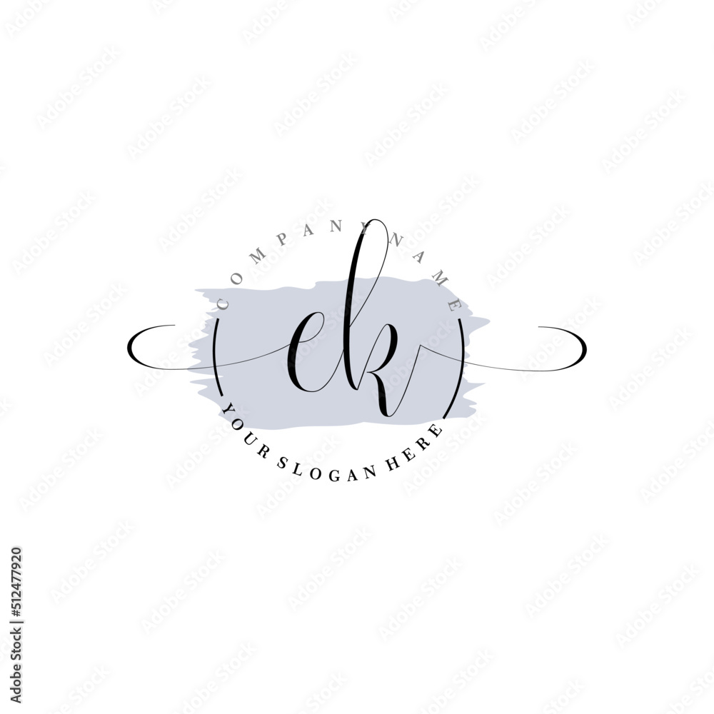 EK Initial handwriting logo vector. Hand lettering for designs. EK Initial handwriting logo vector. Hand lettering for designs.