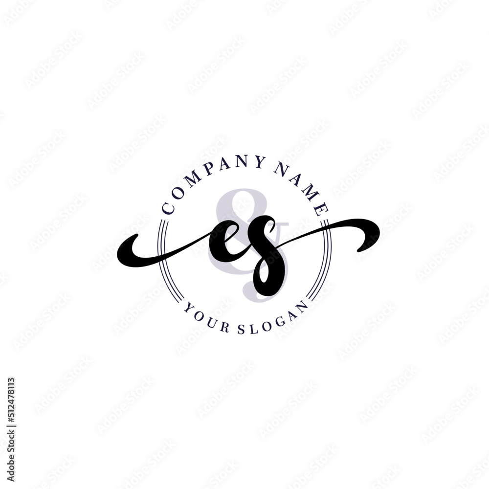 ES Initial handwriting logo vector. Hand lettering for designs. ES Initial handwriting logo vector. Hand lettering for designs.