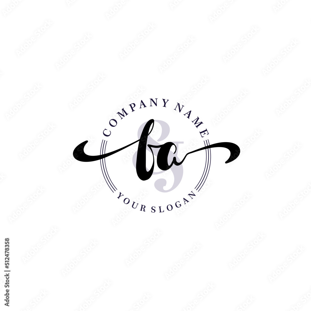 FA Initial handwriting logo vector. Hand lettering for designs. FA Initial handwriting logo vector. Hand lettering for designs.