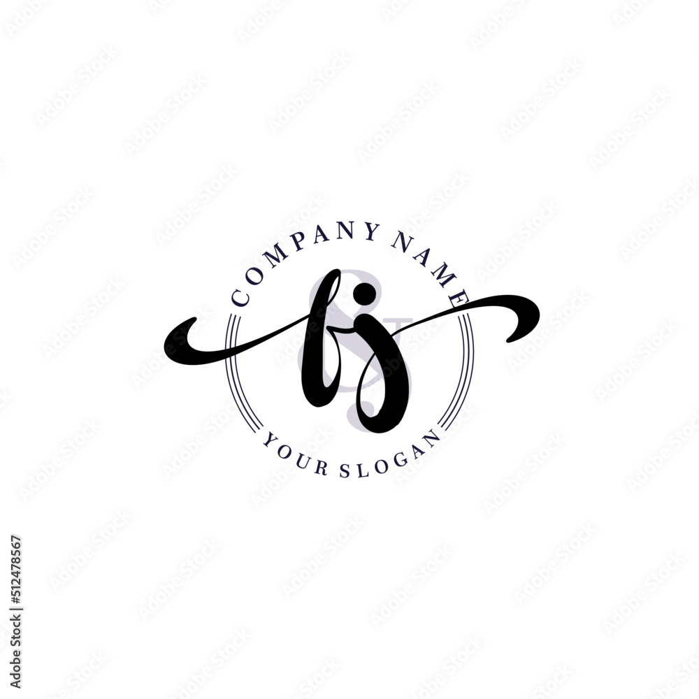 FJ Initial handwriting logo vector. Hand lettering for designs. FJ Initial handwriting logo vector. Hand lettering for designs.