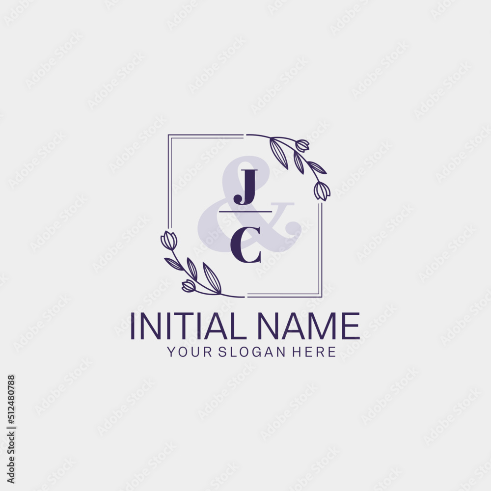 Initial letter JC beauty handwriting logo vector Initial letter JC beauty handwriting logo vector