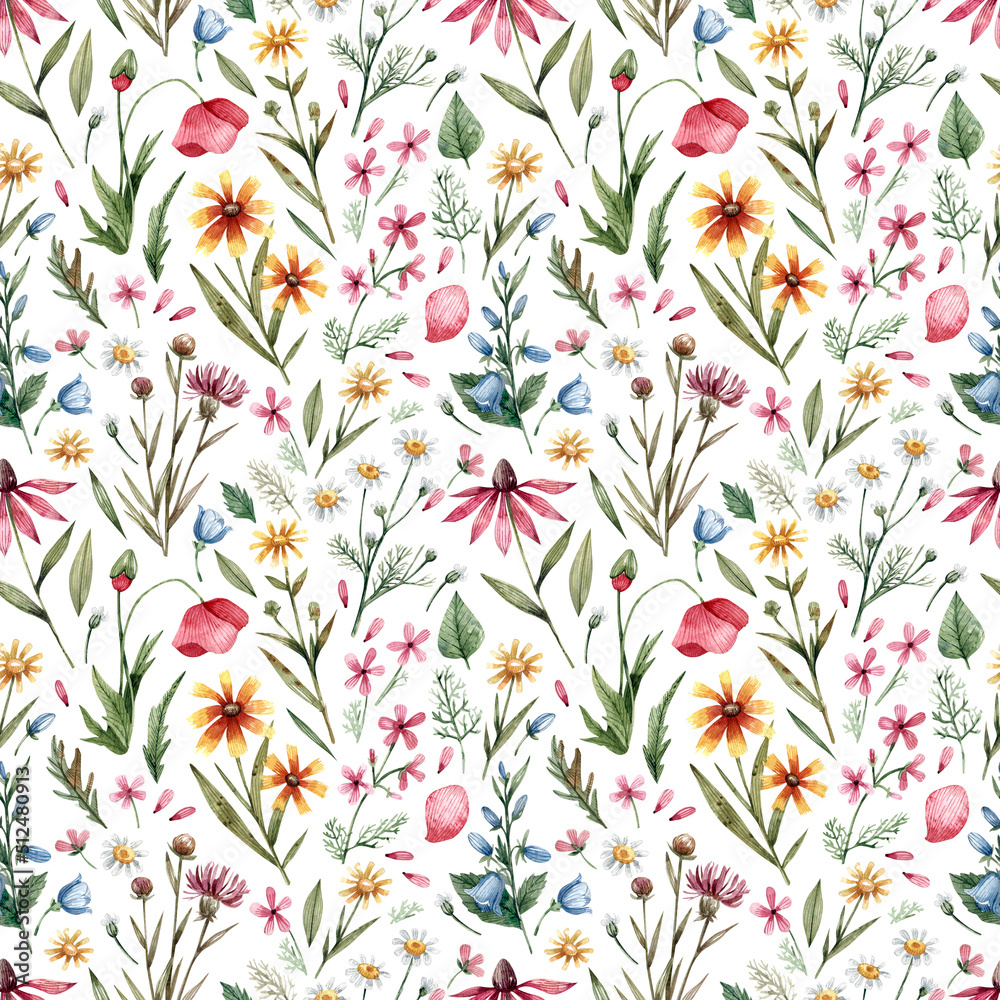 Vintage Wildflowers Wallpaper