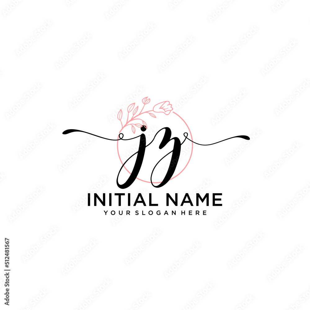 Initial letter JZ beauty handwriting logo vector Initial letter JZ beauty handwriting logo vector