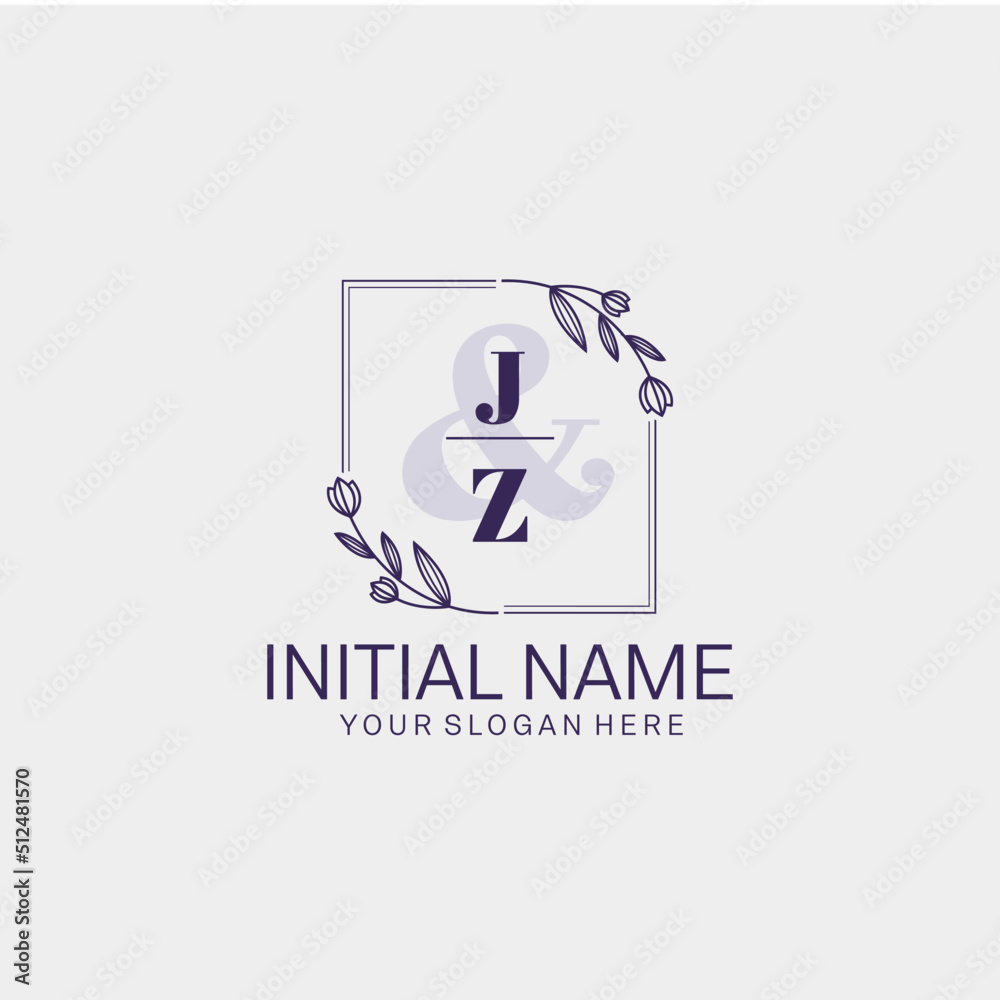 Initial letter JZ beauty handwriting logo vector Initial letter JZ beauty handwriting logo vector