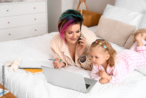 Little girl with her workin...