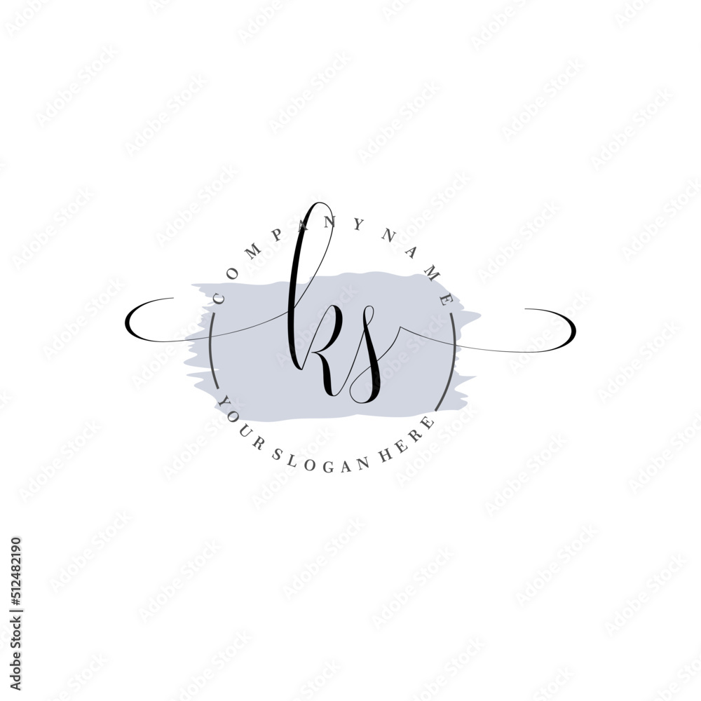 KS Initial handwriting logo vector. Hand lettering for designs. KS Initial handwriting logo vector. Hand lettering for designs.
