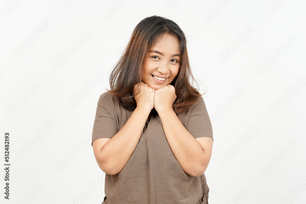 Smile and looking to camera of Beautiful Asian Woman Isolated On White Background Smile and looking to camera of Beautiful Asian Woman Isolated On White Background