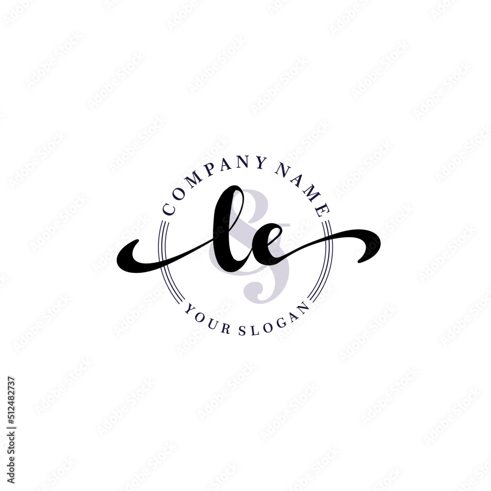 LE Initial handwriting logo vector. Hand lettering for designs. LE Initial handwriting logo vector. Hand lettering for designs.