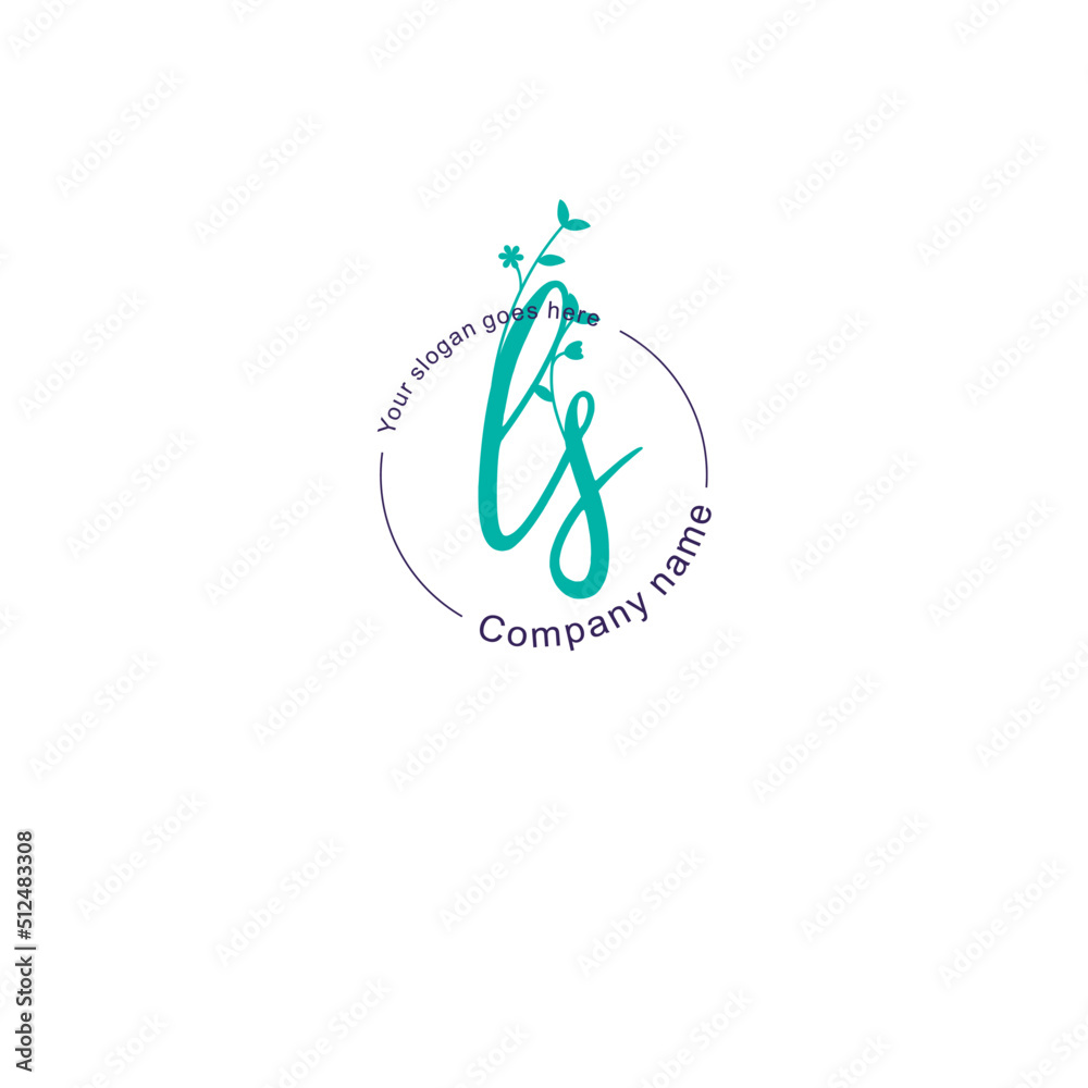 Initial letter LS beauty handwriting logo vector Initial letter LS beauty handwriting logo vector