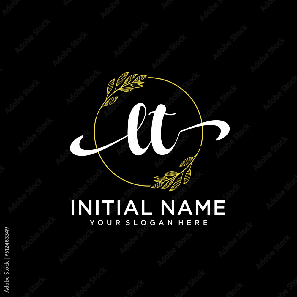 LT Initial handwriting logo vector. Hand lettering for designs. LT Initial handwriting logo vector. Hand lettering for designs.