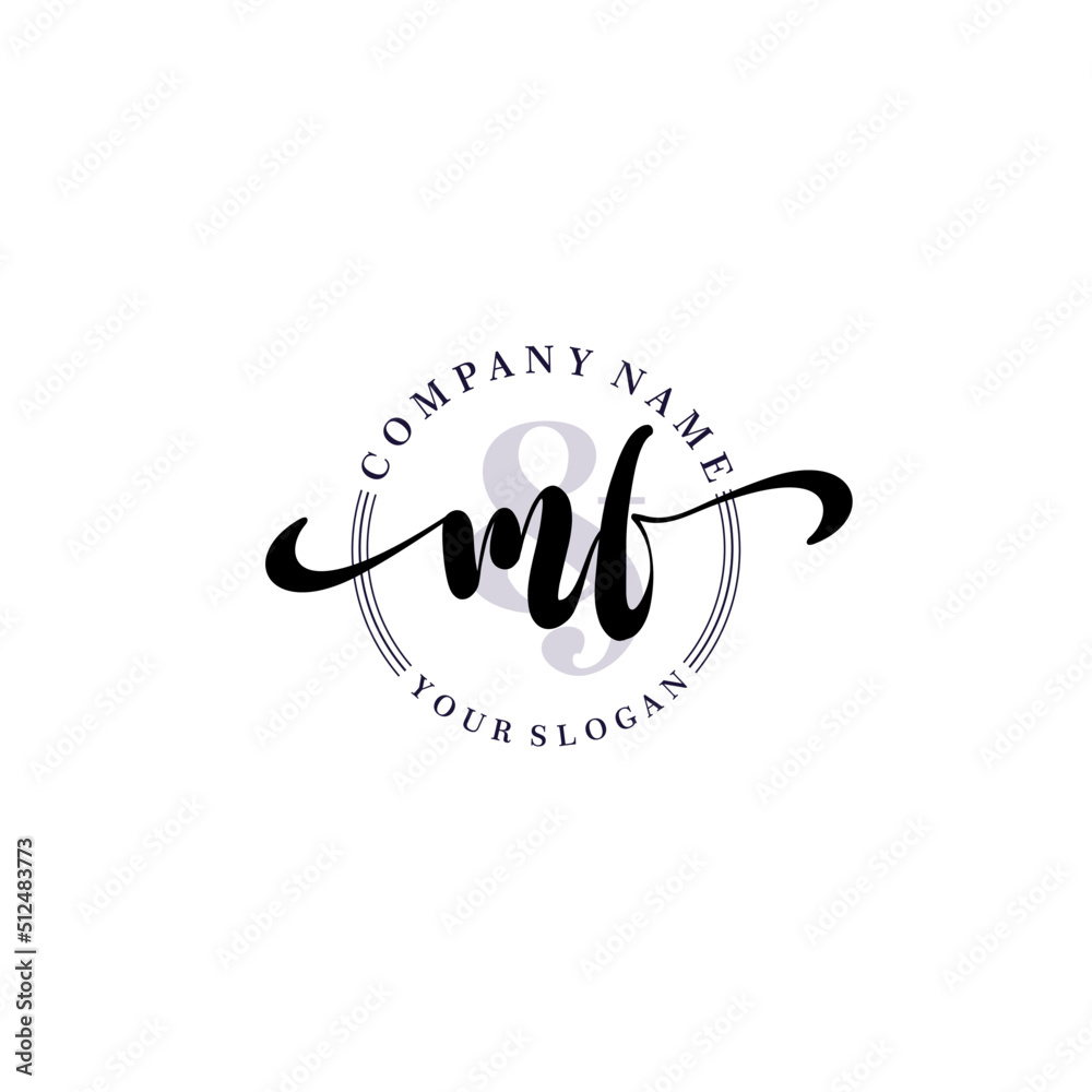 MF Initial handwriting logo vector. Hand lettering for designs. MF Initial handwriting logo vector. Hand lettering for designs.