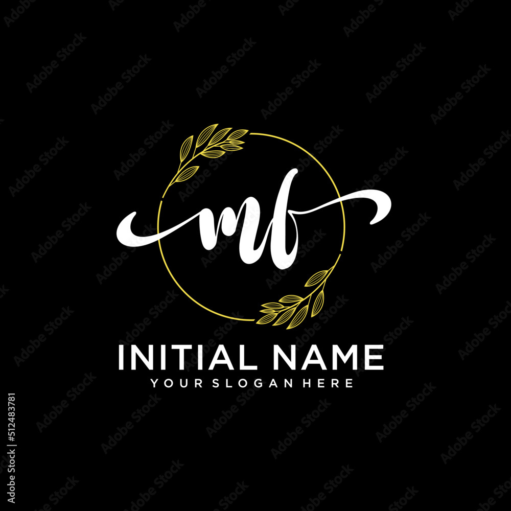 MF Initial handwriting logo vector. Hand lettering for designs. MF Initial handwriting logo vector. Hand lettering for designs.