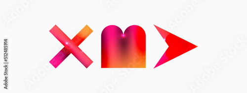 Minimal geometric abstract background. Primitive shapes composition backdrop. Trendy techno business template for wallpaper, banner, background or landing