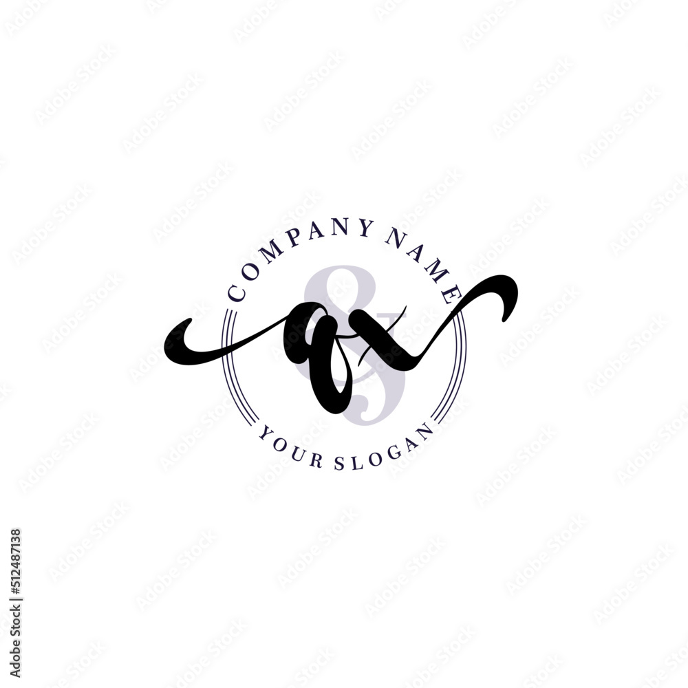 QX Initial handwriting logo vector. Hand lettering for designs. QX Initial handwriting logo vector. Hand lettering for designs.