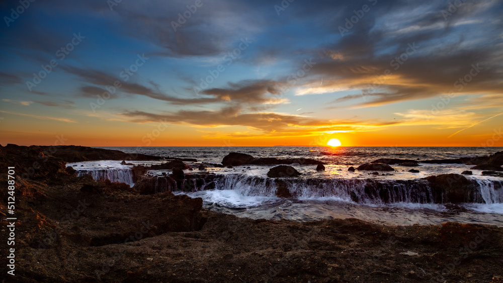 sunset over the sea