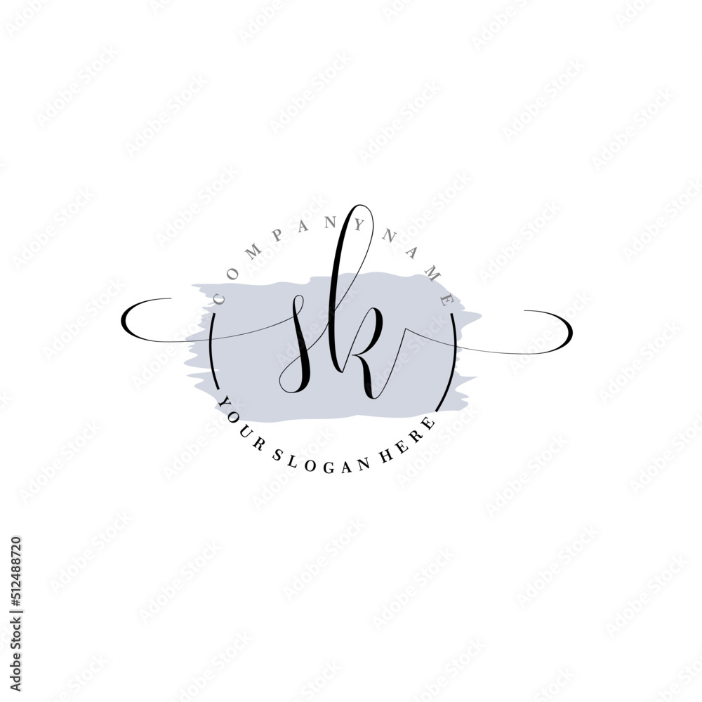 SK Initial handwriting logo vector. Hand lettering for designs. SK Initial handwriting logo vector. Hand lettering for designs.