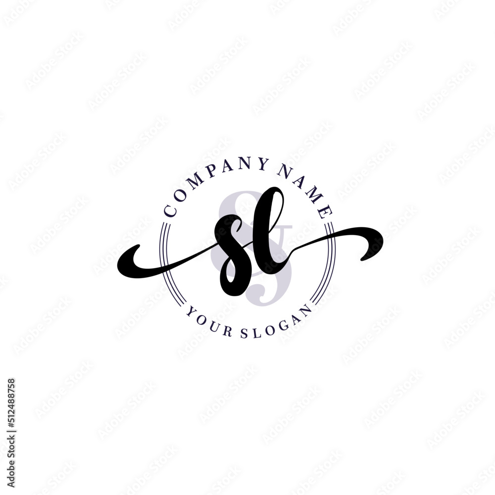 SL Initial handwriting logo vector. Hand lettering for designs. SL Initial handwriting logo vector. Hand lettering for designs.