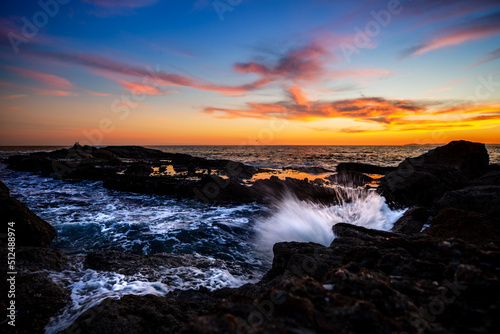 sunset over the sea