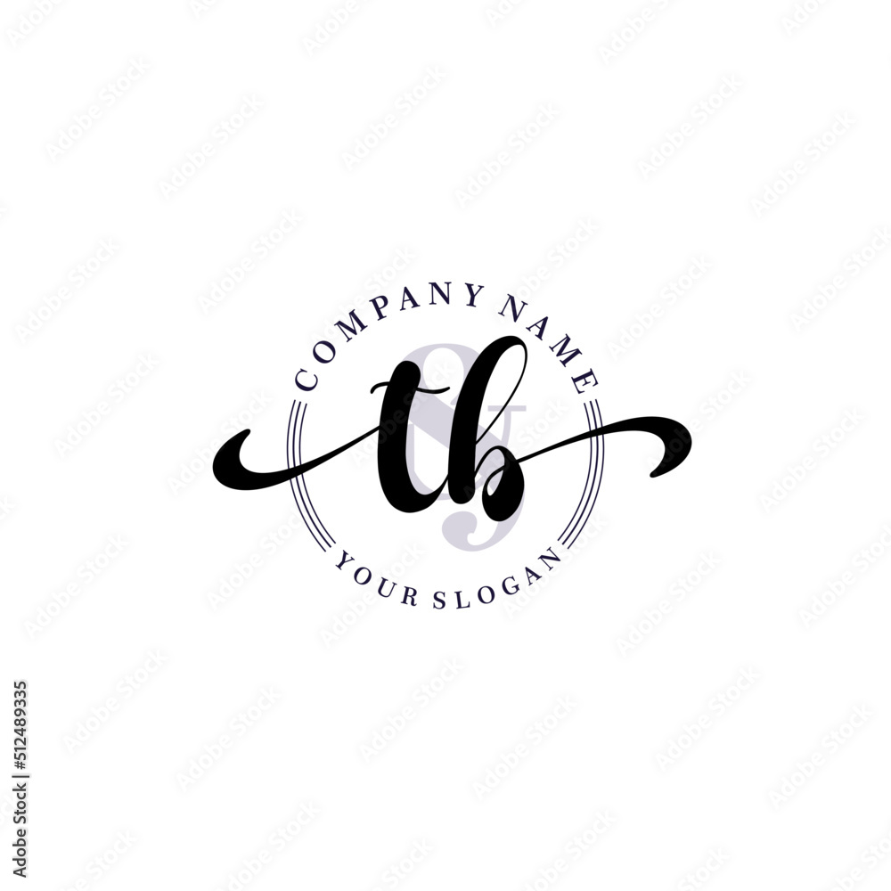 TB Initial handwriting logo vector. Hand lettering for designs. TB Initial handwriting logo vector. Hand lettering for designs.