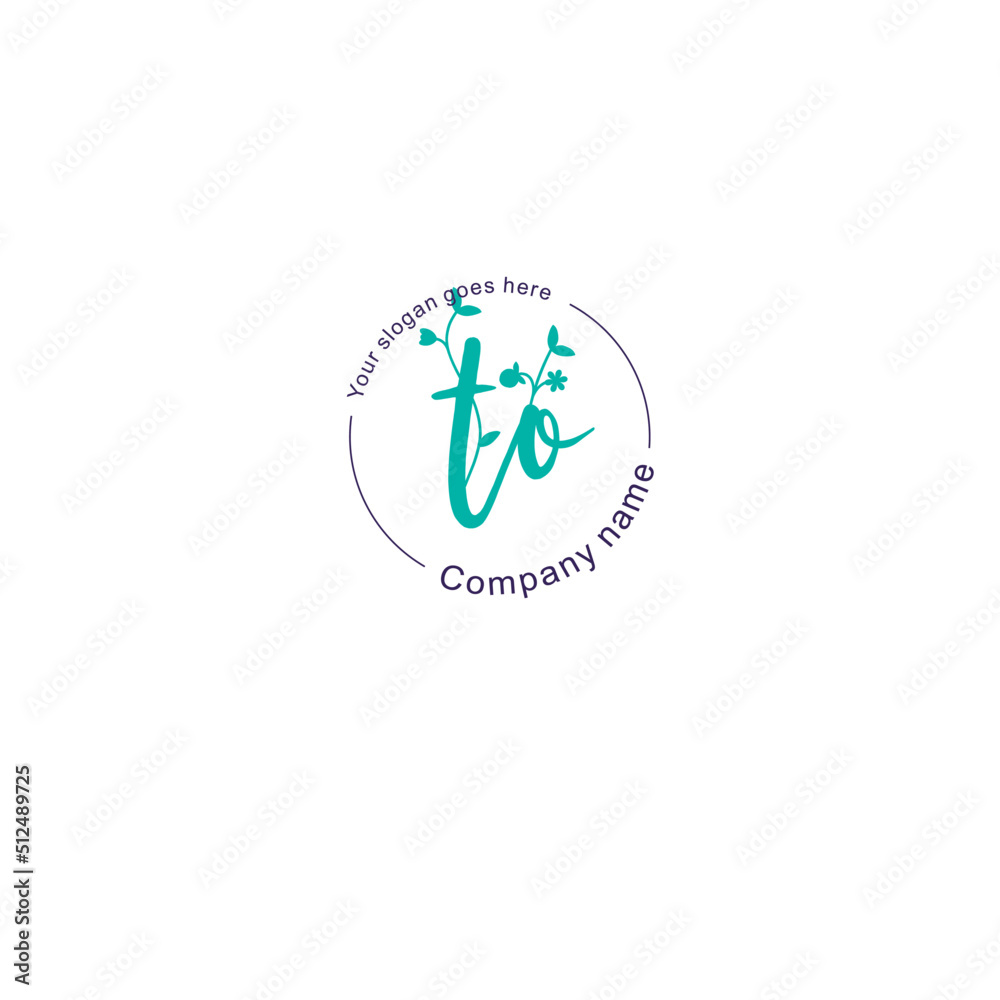 Initial letter TO beauty handwriting logo vector Initial letter TO beauty handwriting logo vector