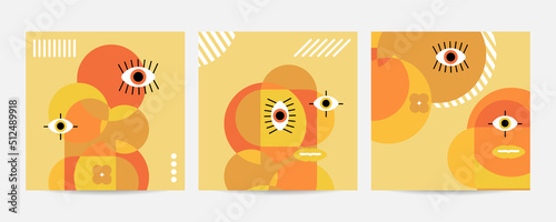 Different Faces vector illustration.