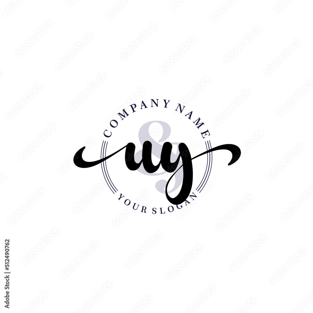 UY Initial handwriting logo vector. Hand lettering for designs. UY Initial handwriting logo vector. Hand lettering for designs.