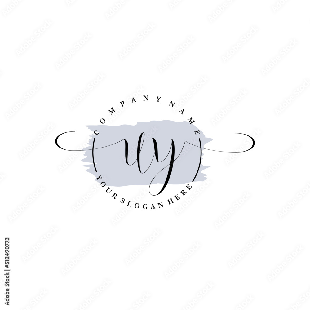 UY Initial handwriting logo vector. Hand lettering for designs. UY Initial handwriting logo vector. Hand lettering for designs.