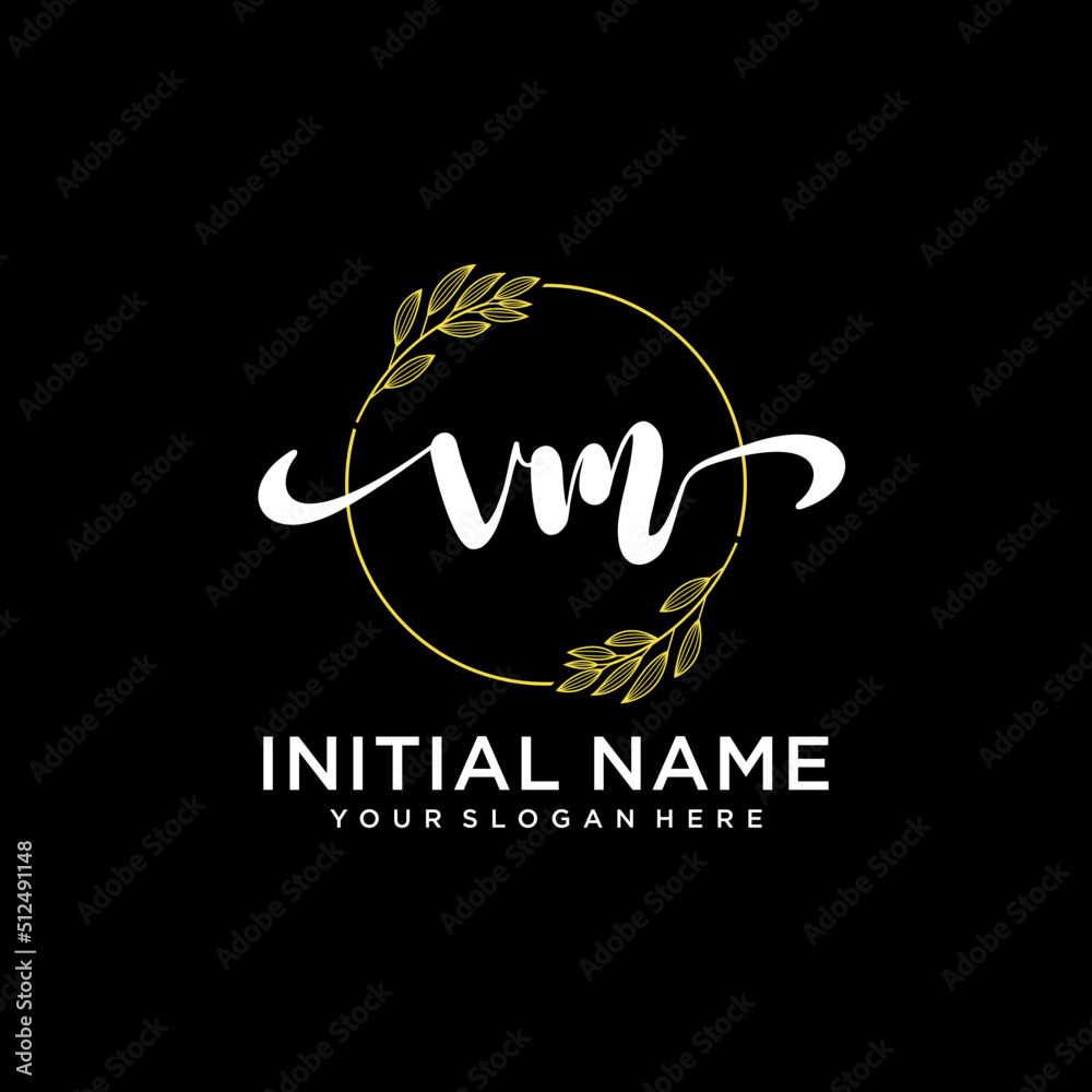 VM Initial handwriting logo vector. Hand lettering for designs. VM Initial handwriting logo vector. Hand lettering for designs.