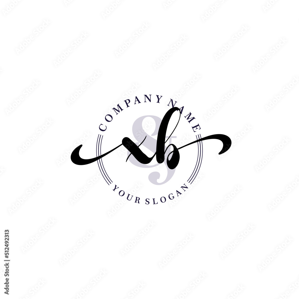 XB Initial handwriting logo vector. Hand lettering for designs. XB Initial handwriting logo vector. Hand lettering for designs.