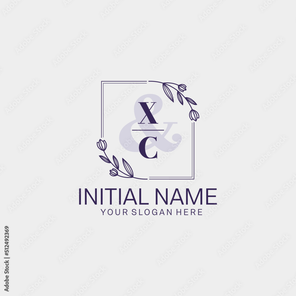 Initial letter XC beauty handwriting logo vector Initial letter XC beauty handwriting logo vector