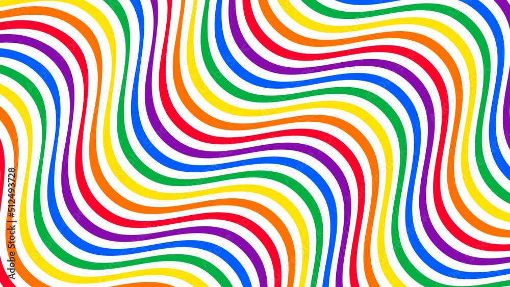 Wavy dynamic stripes line colorful background design. Happy LGBT pride month theme vector template. Wavy dynamic stripes line colorful background design. Happy LGBT pride month theme vector template.