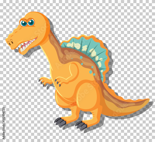 Cute spinosaurus dinosaur isolated