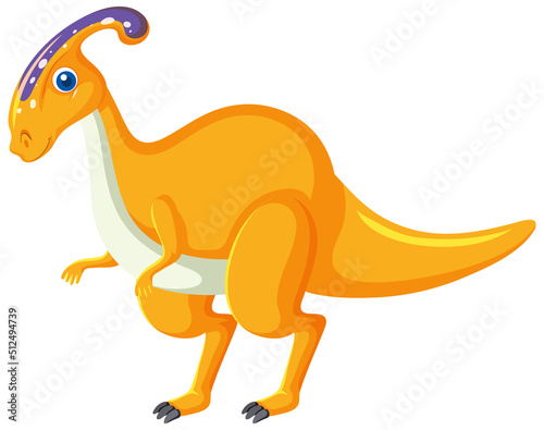 Cute Parasaurolophus Dinosaur Cartoon © blueringmedia