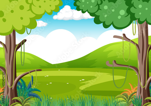 Forest nature background template