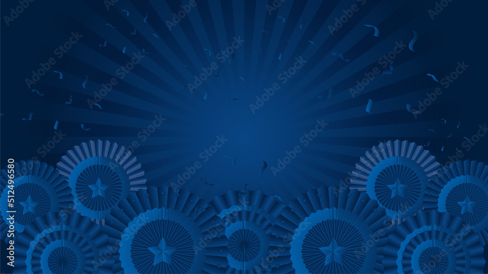 USA flag background. American flag waving in the wind vector illustration. Happy 4th of July stars balloons fireworks - Independence Day USA blue red background for celebration poster template USA flag background. American flag waving in the wind vector illustration. Happy 4th of July stars balloons fireworks - Independence Day USA blue red background for celebration poster template