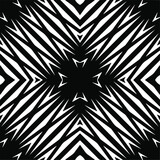 
Abstract geometric seamless pattern.  Black and white vector background. monochrome mandala.