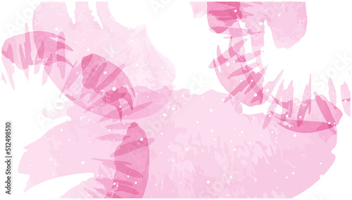 花イメージの水彩背景　ベクターイラスト