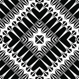 Abstract geometric seamless pattern.  Black and white vector background. monochrome mandala.