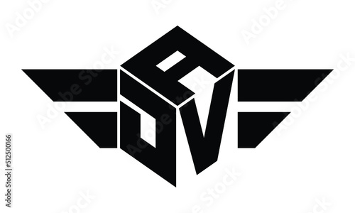 ADV three letter gaming logo in polygon cube shape logo design vector template. wordmark logo | emblem logo | monogram logo | initial letter logo | sports logo | minimalist logo | typography logo |
