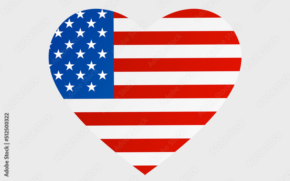 4th of July Background. Happy Independence Day 4th OF JULY. Lettering background with usa flag in heart Illustration. Happy USA Independence Day Fourth of July background. 4th of July Background. Happy Independence Day 4th OF JULY. Lettering background with usa flag in heart Illustration. Happy USA Independence Day Fourth of July background.