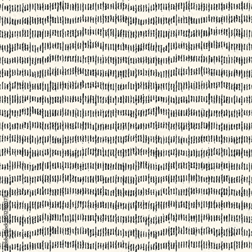 Monochrome Irregularly Dashed Textured Striped Pattern