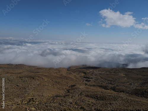 clouds over the mountains