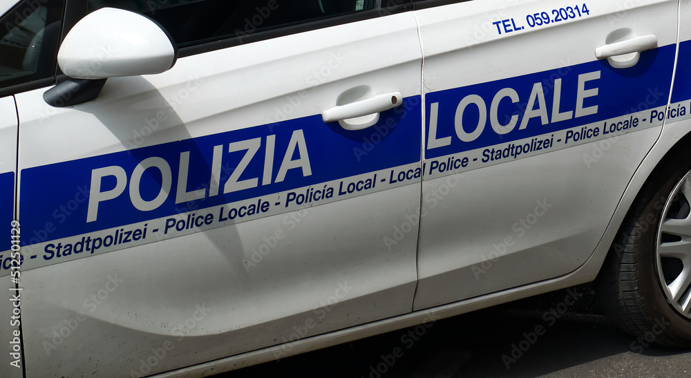 Modena &ndash; Italy - Juin 4, 2022: Italian Local Police car. Polizia Locale ...